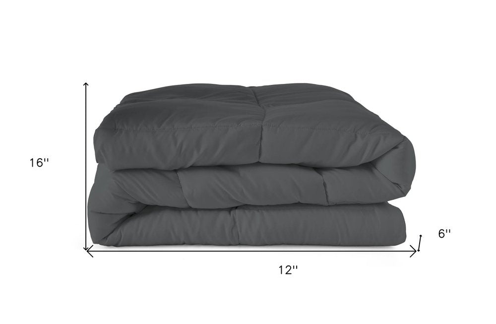 Gray Queen Microfiber Washable Microfiber Down Alternative Comforter