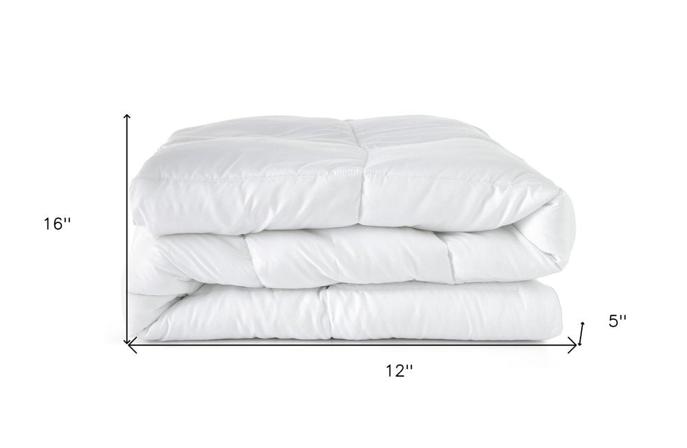 White Twin Microfiber Washable Microfiber Down Alternative Comforter