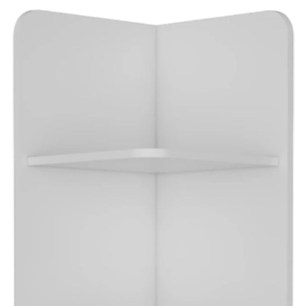 15" Black And White Accent Cabinet With Four Shelves
