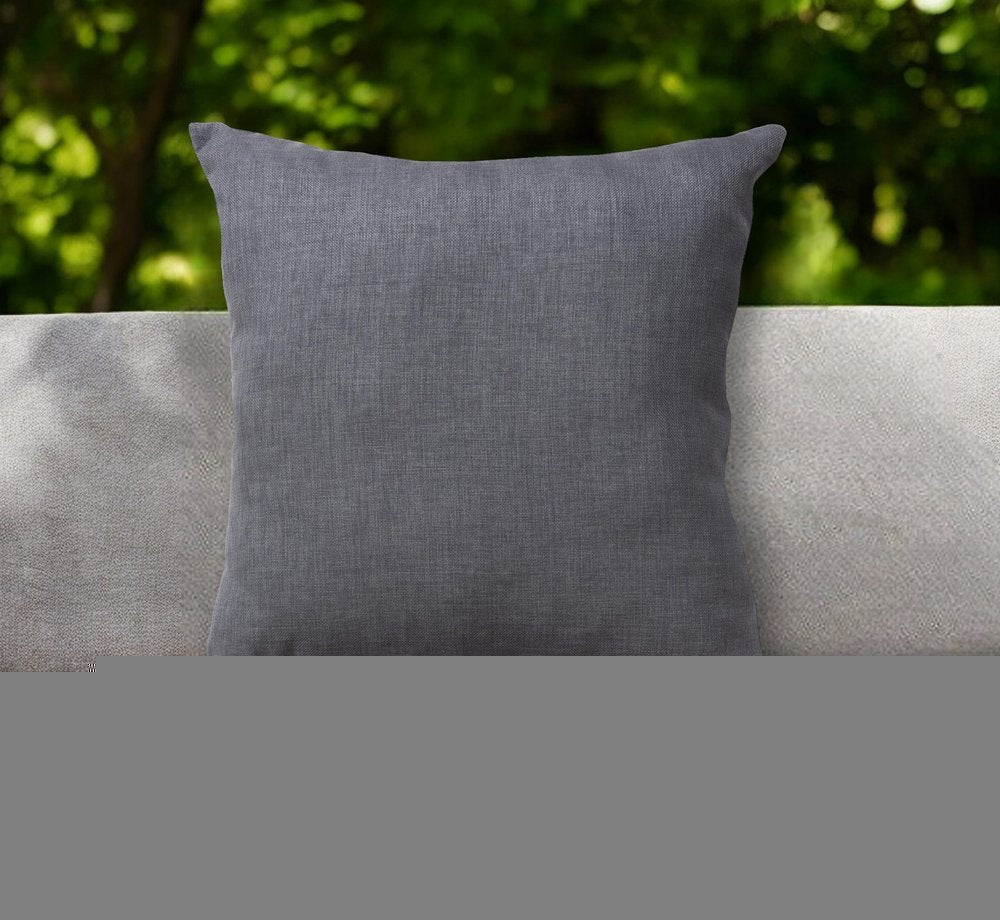 22" Granite Gray Indoor Outdoor Throw Pillow