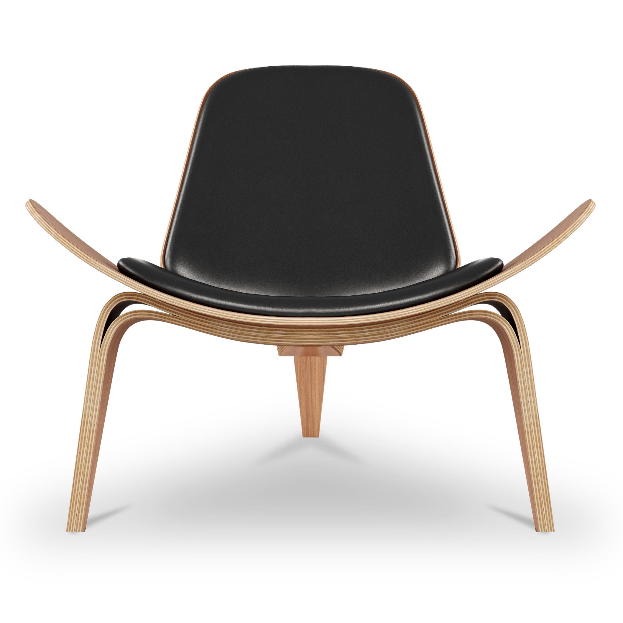 36" Black and Brown Faux Leather Lounge Chair