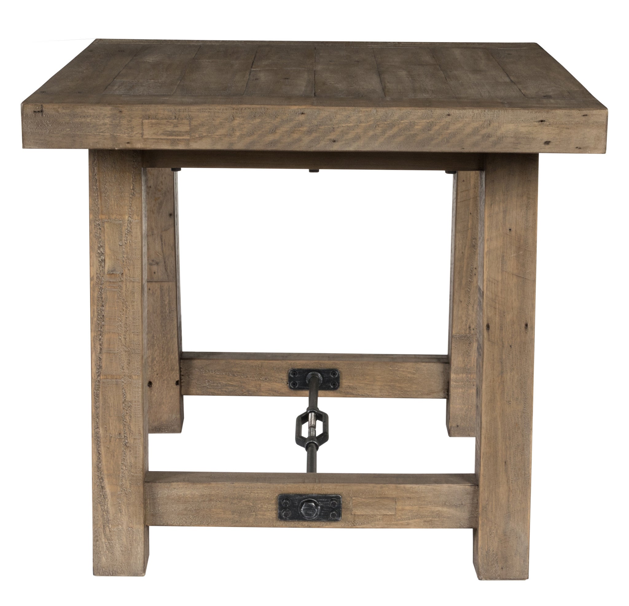 24" Wood Brown Solid Wood End Table