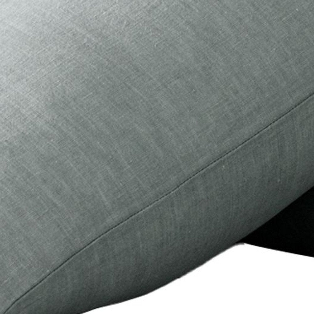 Set of Two White Linen Standard Pillowcases