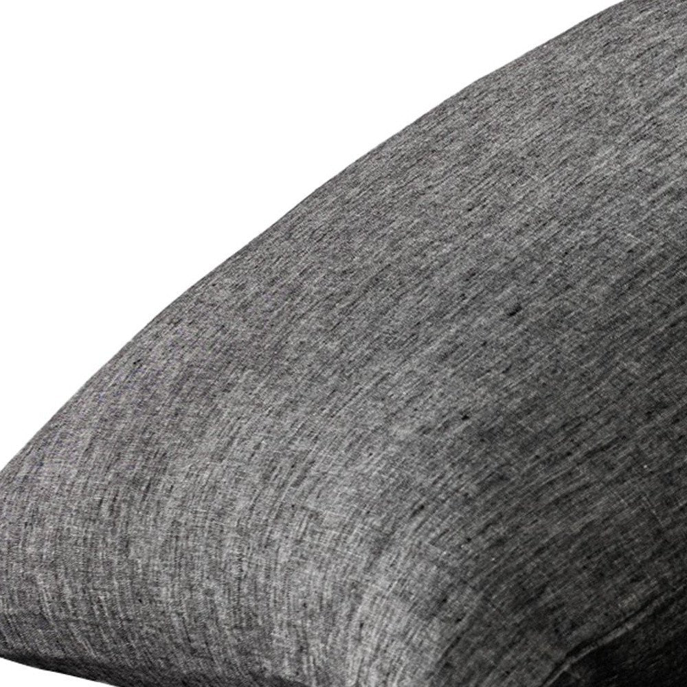 Set of Two White Linen Standard Pillowcases