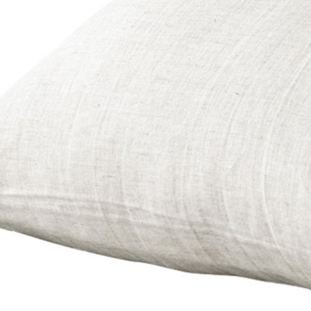 Set of Two Ivory Linen Pillowcases