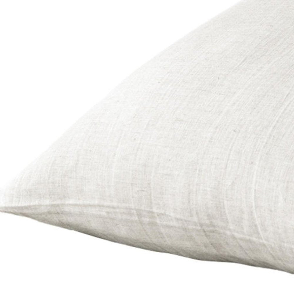 Set of Two Ivory Linen Pillowcases