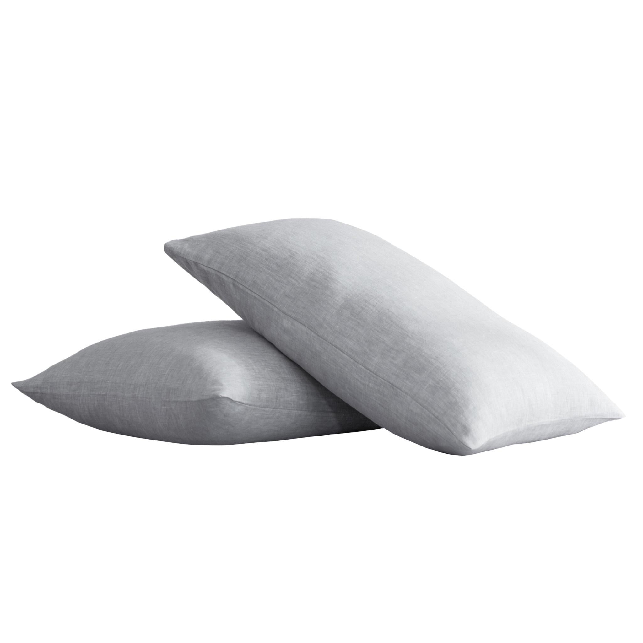 Set of Two Cloud Linen King Pillowcases