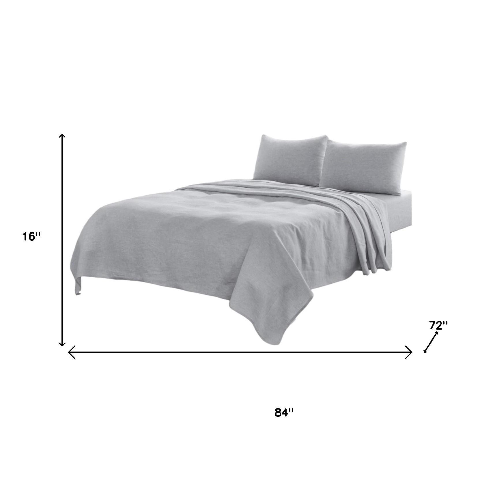 Four Piece Cloud Linen California King Sheet Set