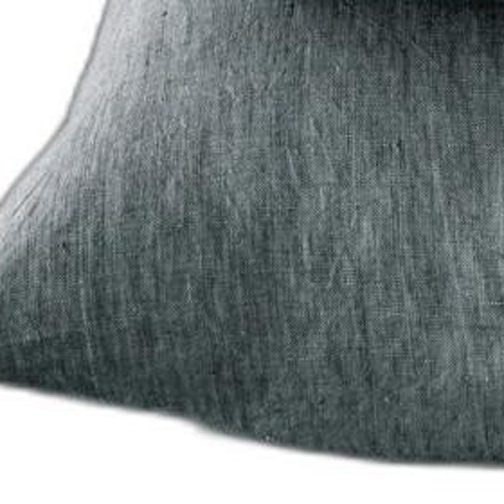 Four Piece Slate Gray Linen Queen Sheet Set