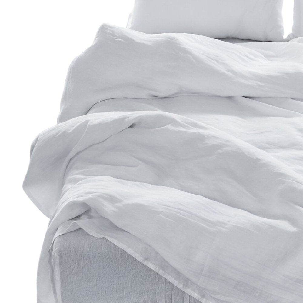 Four Piece Slate Gray Linen Sheet Set