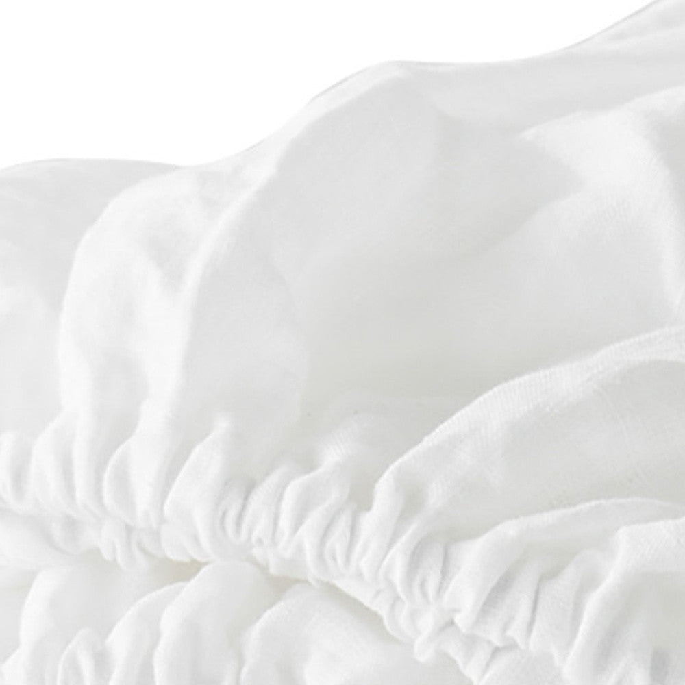 Four Piece Ivory Linen Queen Sheet Set