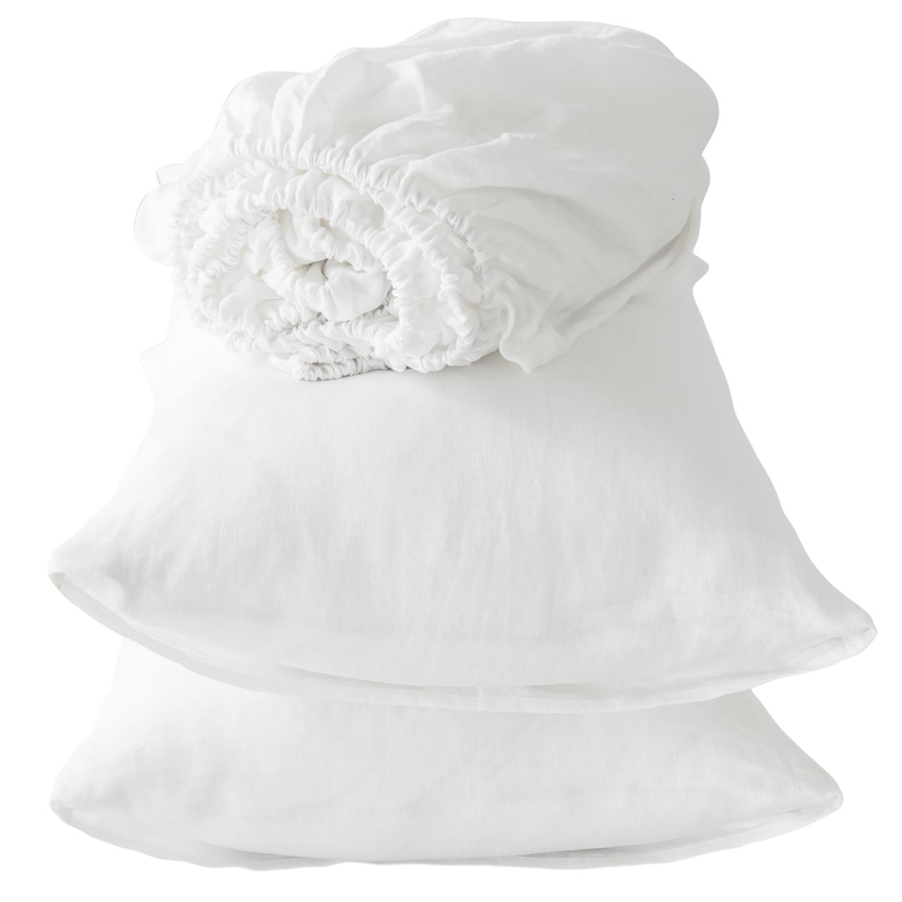 Four Piece Ivory Linen Queen Sheet Set