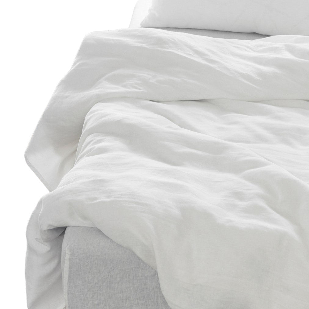 Four Piece Ivory Linen Queen Sheet Set