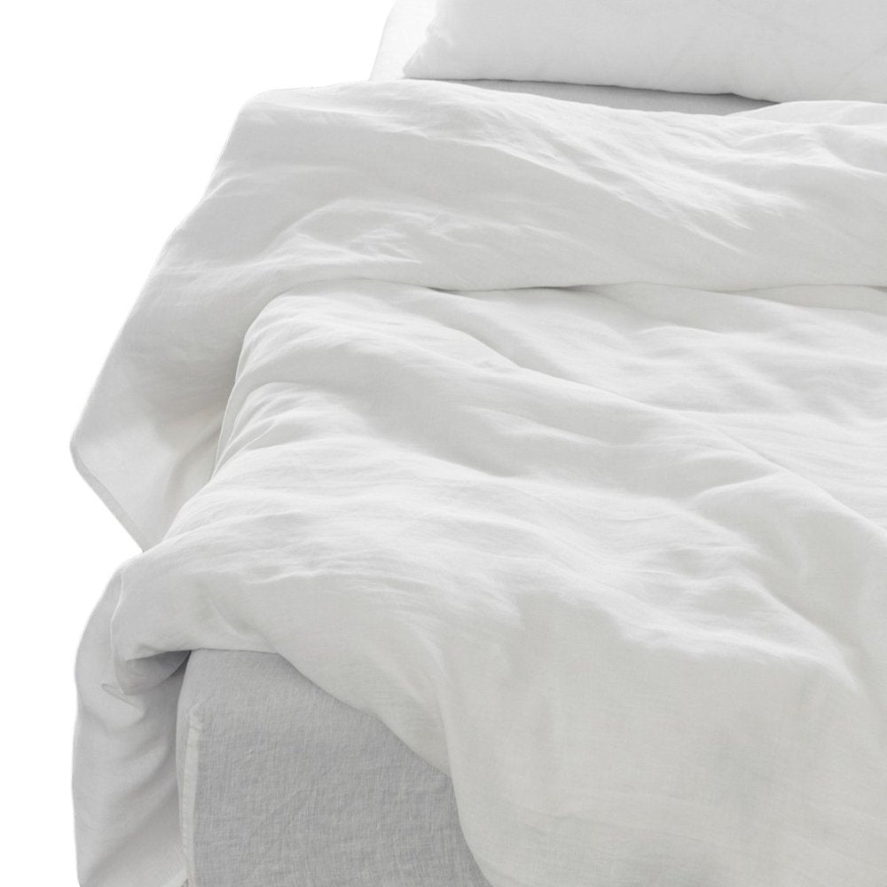 Four Piece Slate Gray Linen Sheet Set