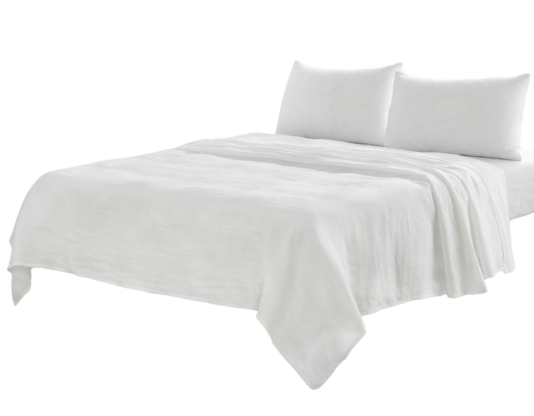 Four Piece Ivory Linen Queen Sheet Set