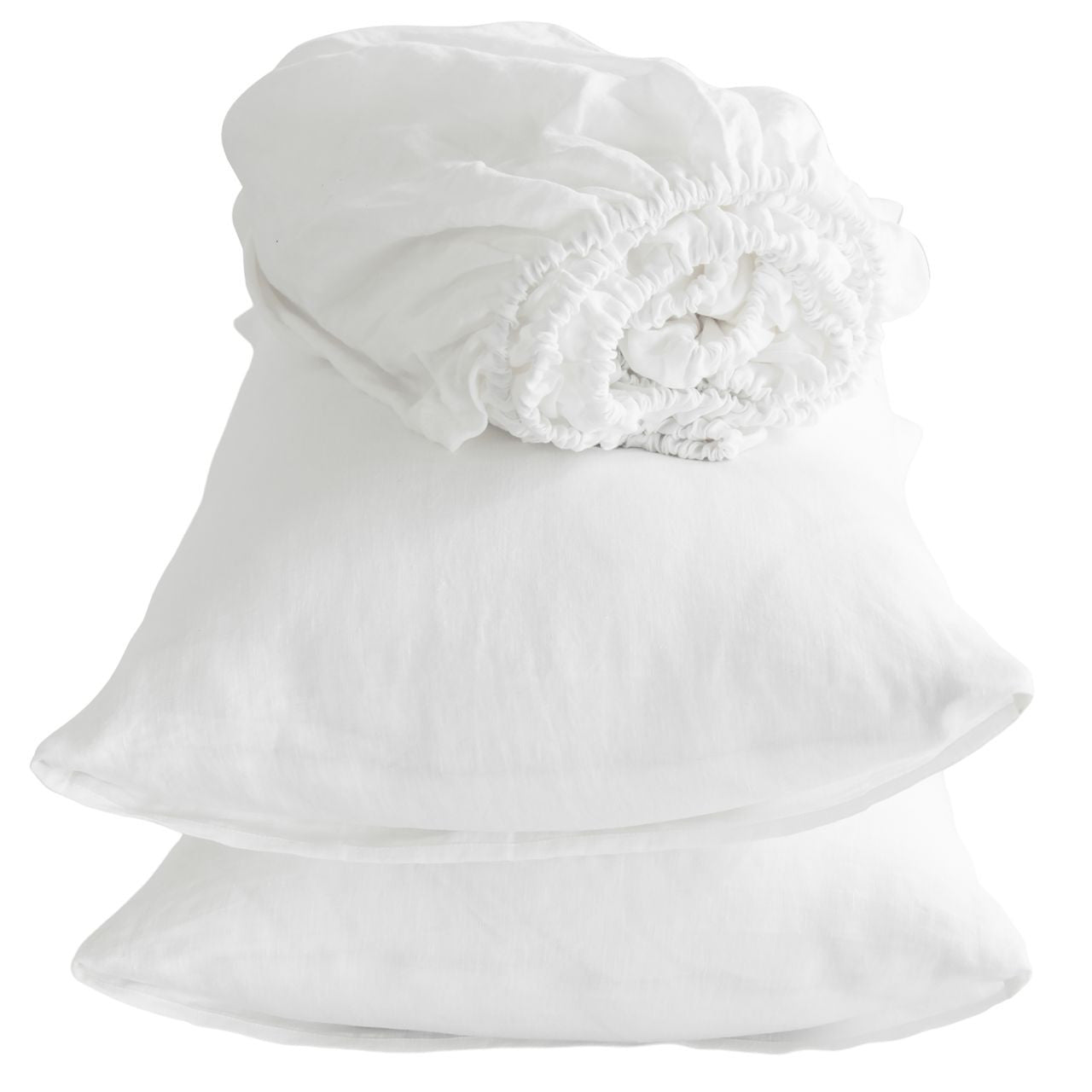 Four Piece Ivory Linen Queen Sheet Set