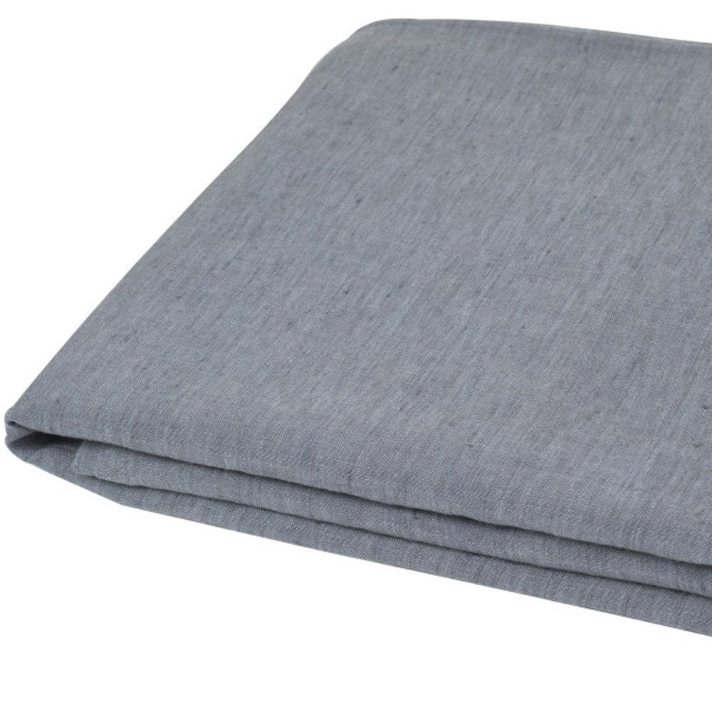 Light Gray Linen King Flat Sheet