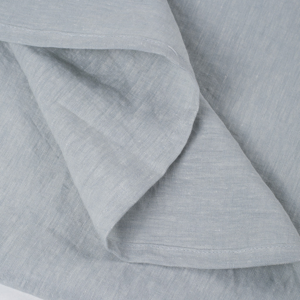 Blue Linen Full Double Flat Sheet