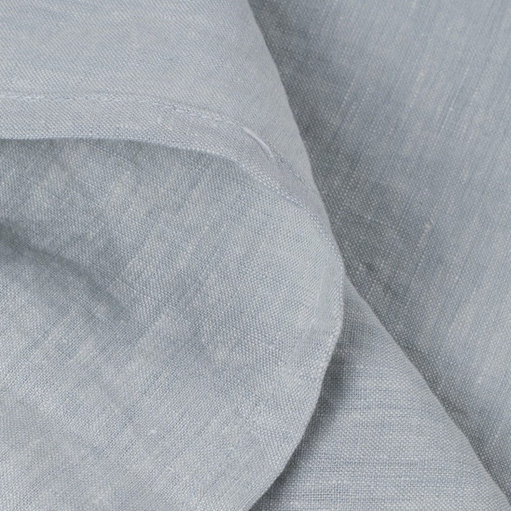 Blue Linen Full Double Flat Sheet
