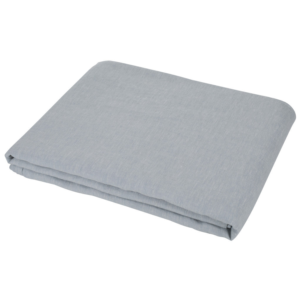 Blue Linen King Flat Sheet