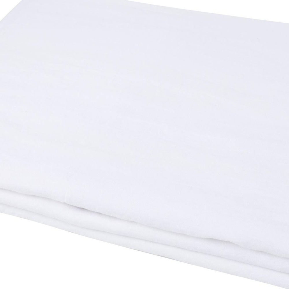 White Linen King Flat Sheet