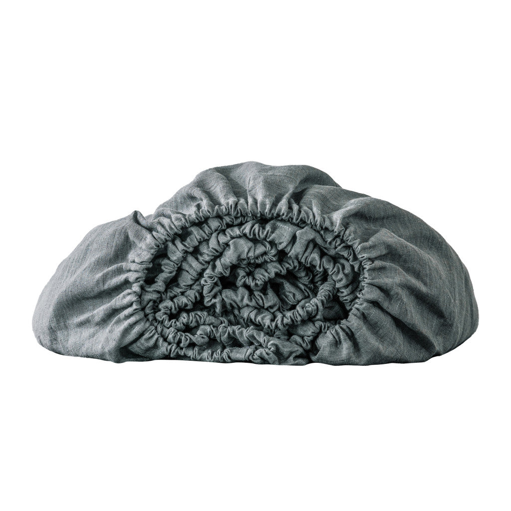 Slate Gray Linen Queen Fitted sheet