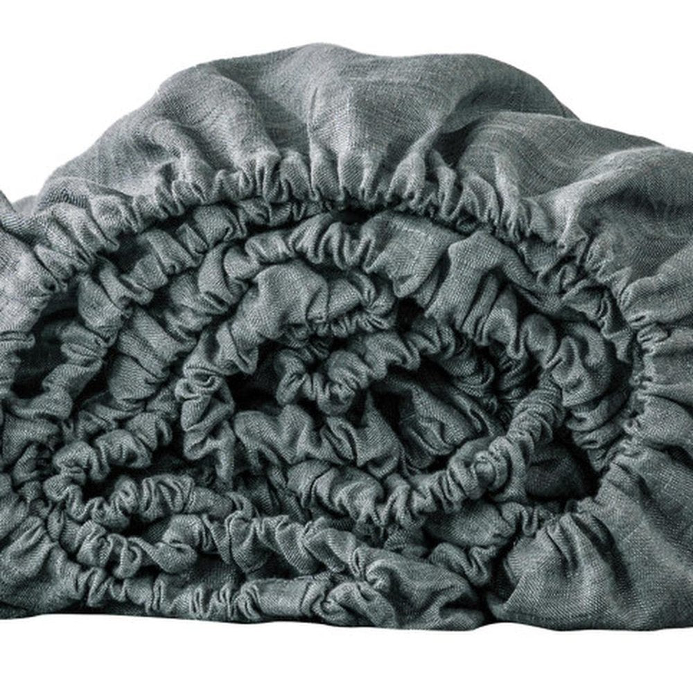 Slate Gray Linen Queen Fitted sheet