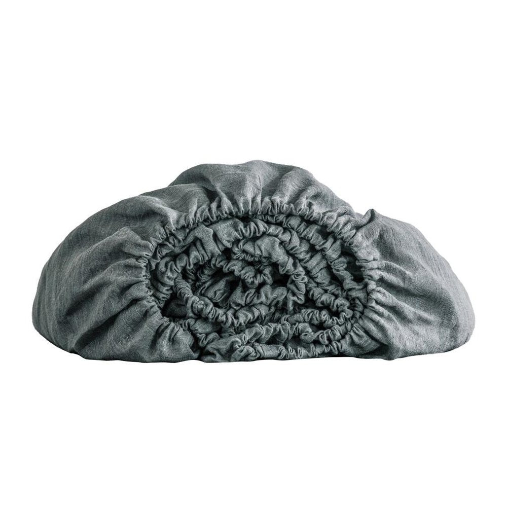 Slate Gray Linen Queen Fitted sheet