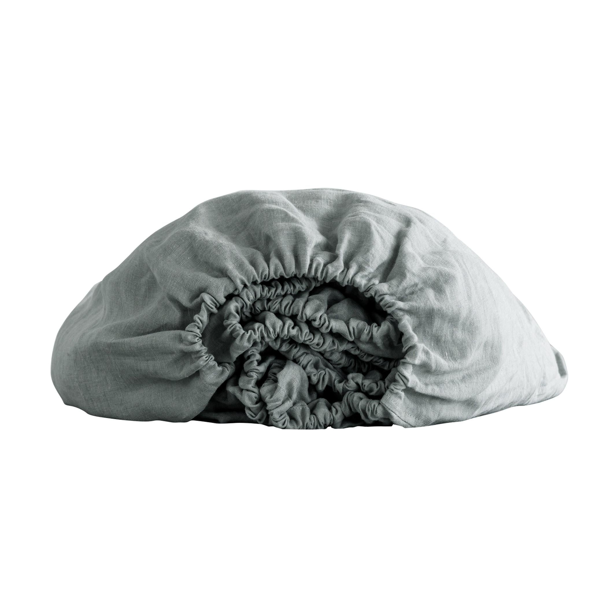 Blue Linen King Fitted sheet