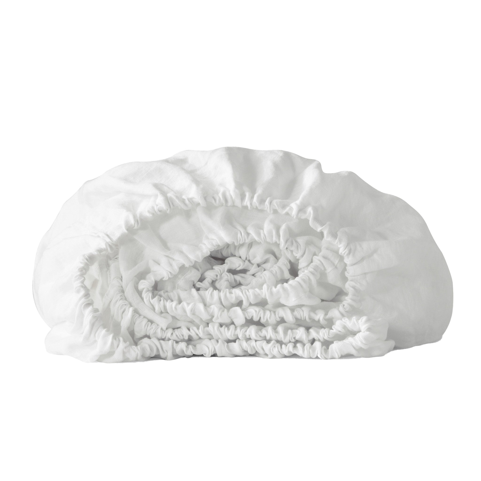 Ivory Linen King Fitted sheet