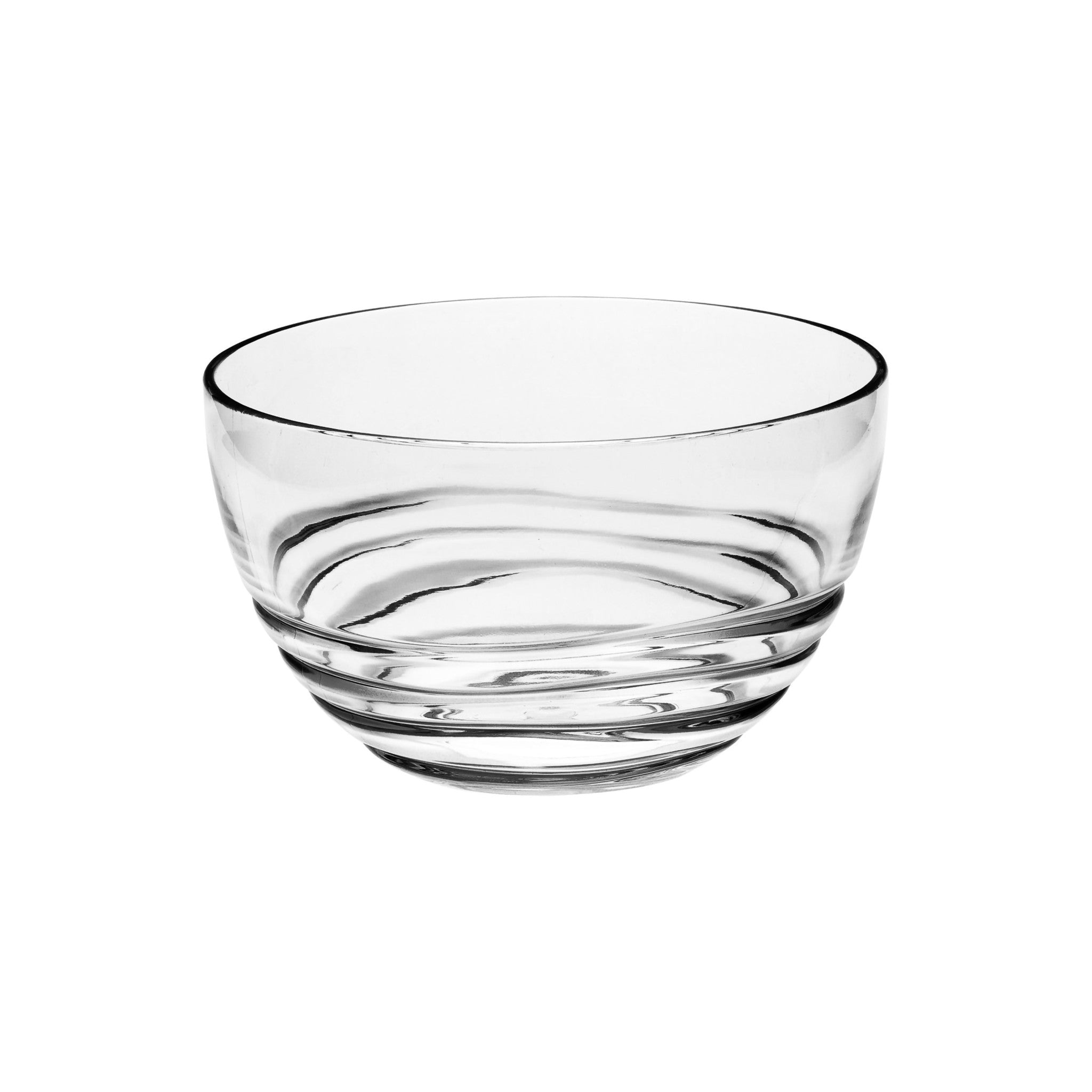 Clear Four Piece Round Swirl Acrylic Service For Four Bowl Set