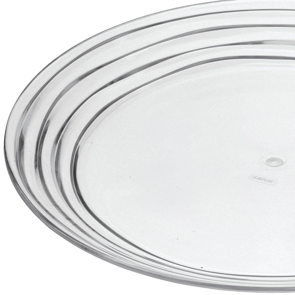 Clear Four Piece Round Swirl Acrylic Service For Four Dinner Plate Set