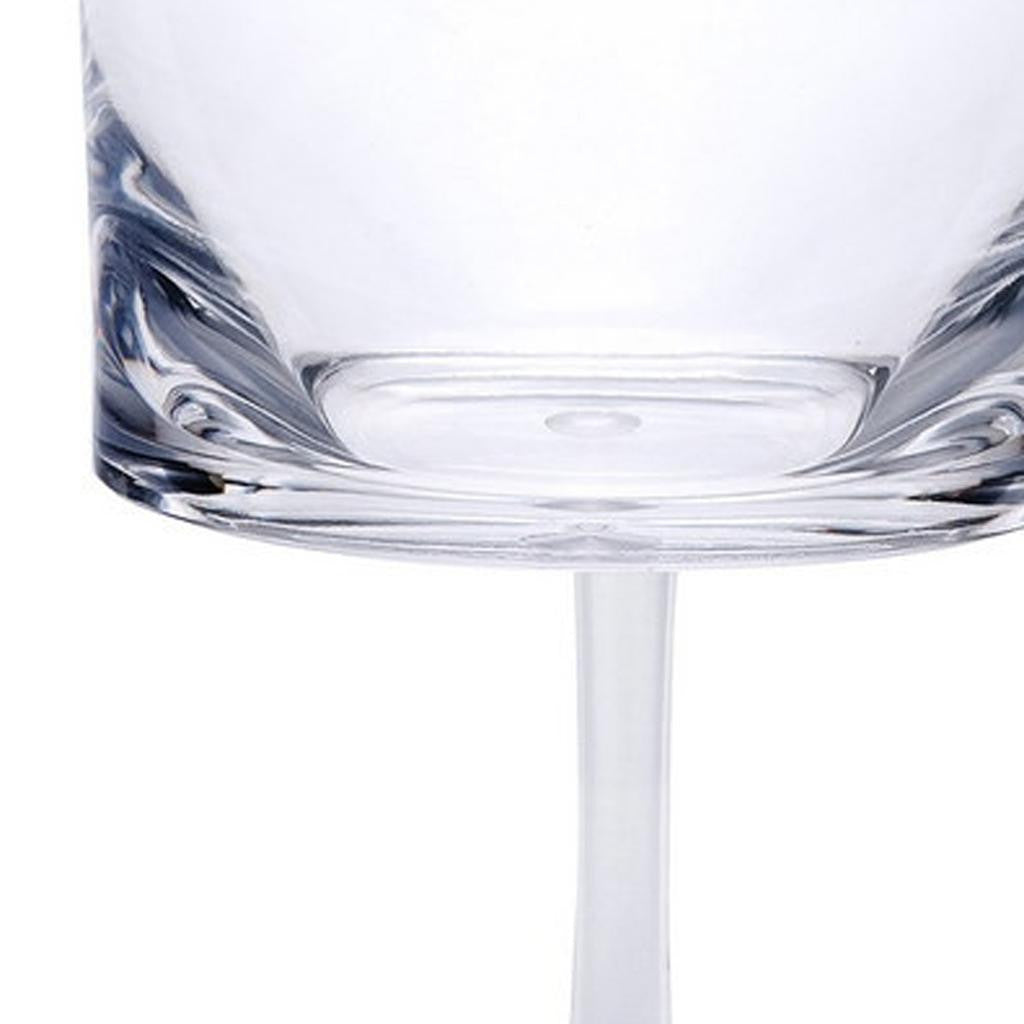 Set of Four Clear Acrylic Stemmed All Purpose Wine Glass