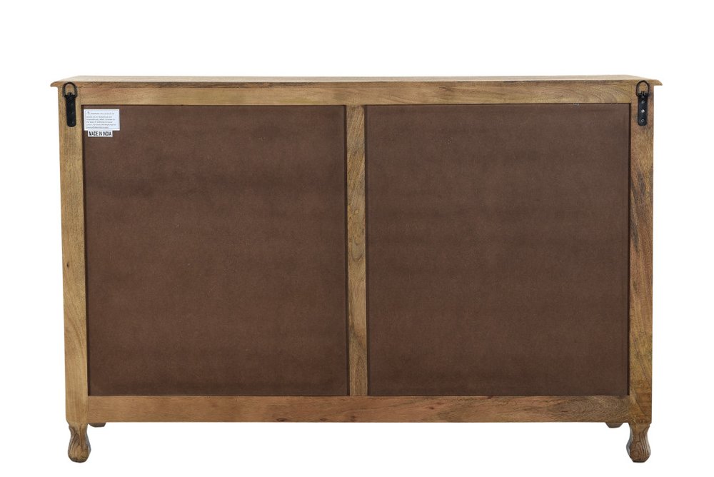 35" Gray Solid Wood Six Drawer Chest