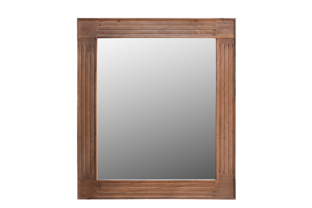 46" Brown Dresser Solid Wood Mirror