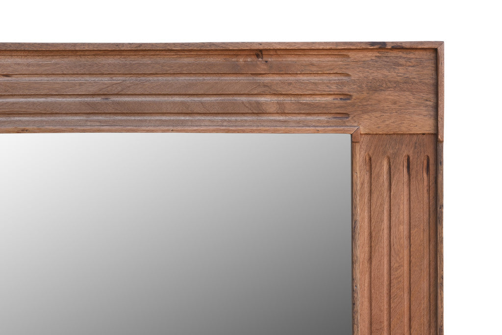 46" Brown Dresser Solid Wood Mirror