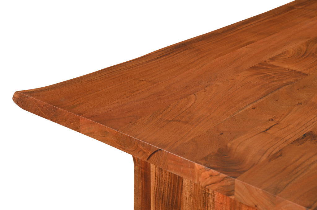 108" Brown Solid Wood Dining Table