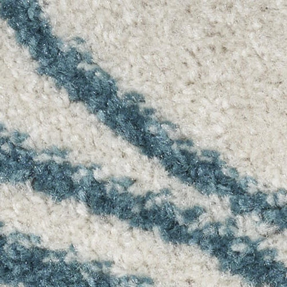 8' X 10' Cream Floral Power Loom Area Rug