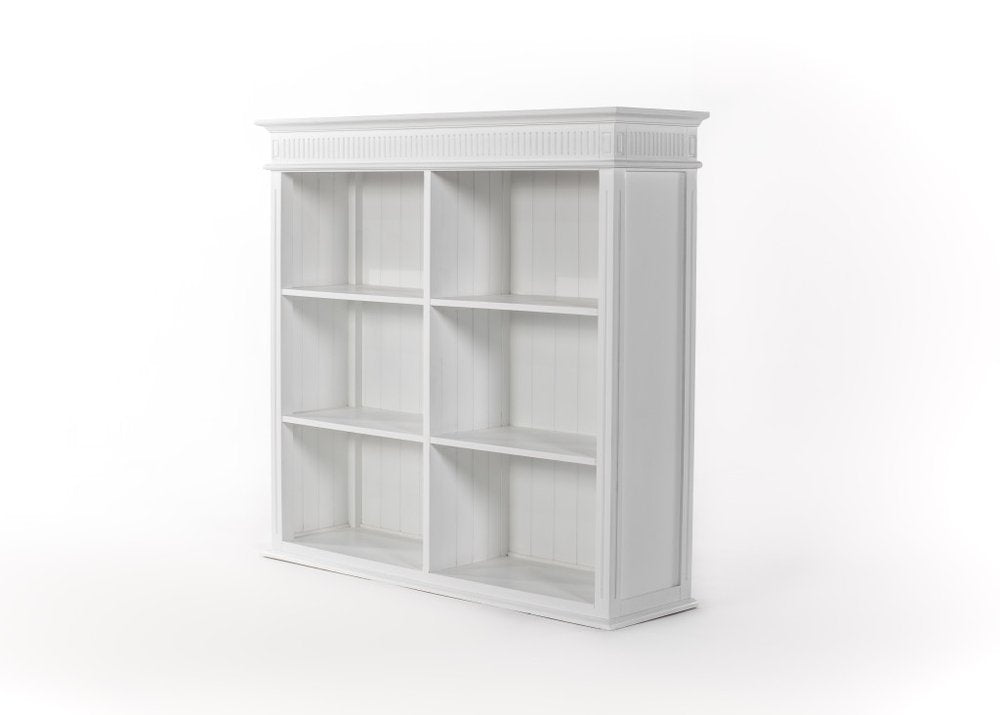 87" Antiqued White Solid and Manufactured Wood Four Door Two Drawer Pantry Or Storage Closet