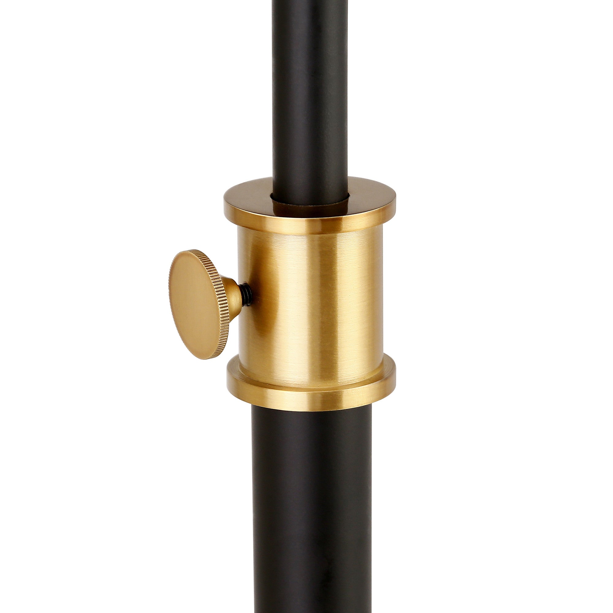 68" Black Adjustable Reading Floor Lamp With Black Dome Shade