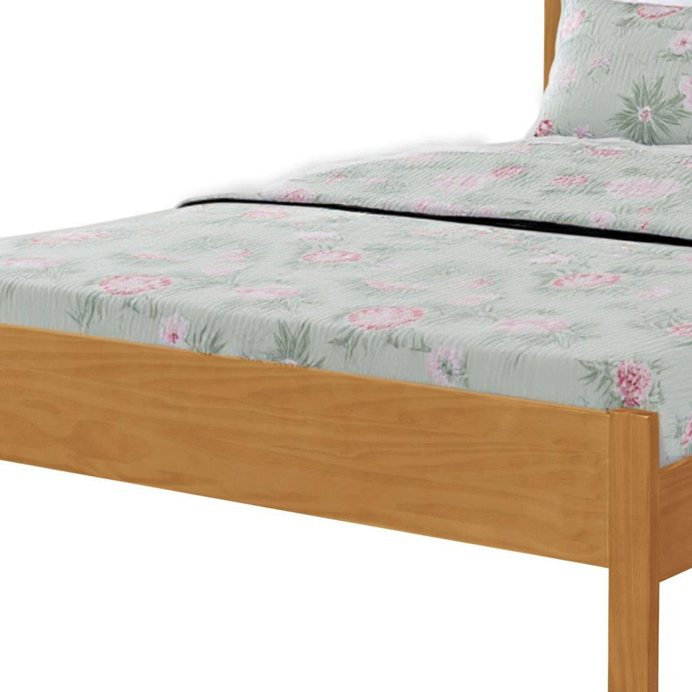 Natural Shiplap Texture Solid Wood King Bed Frame