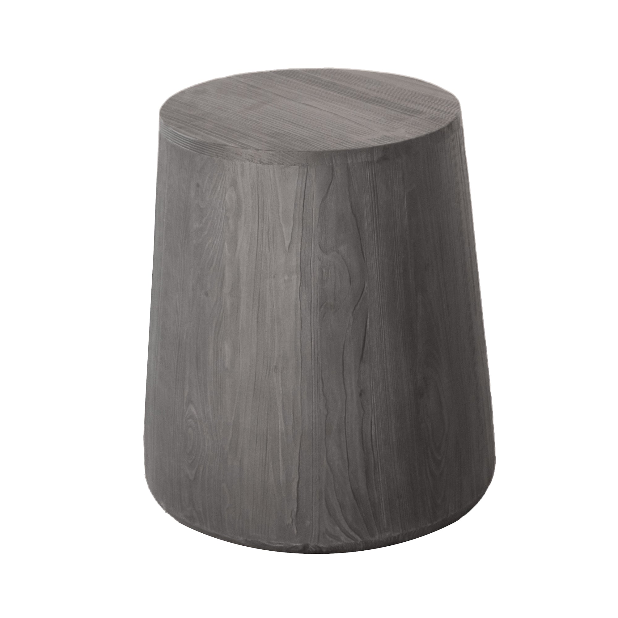 18" Ebony Solid Wood Round End Table