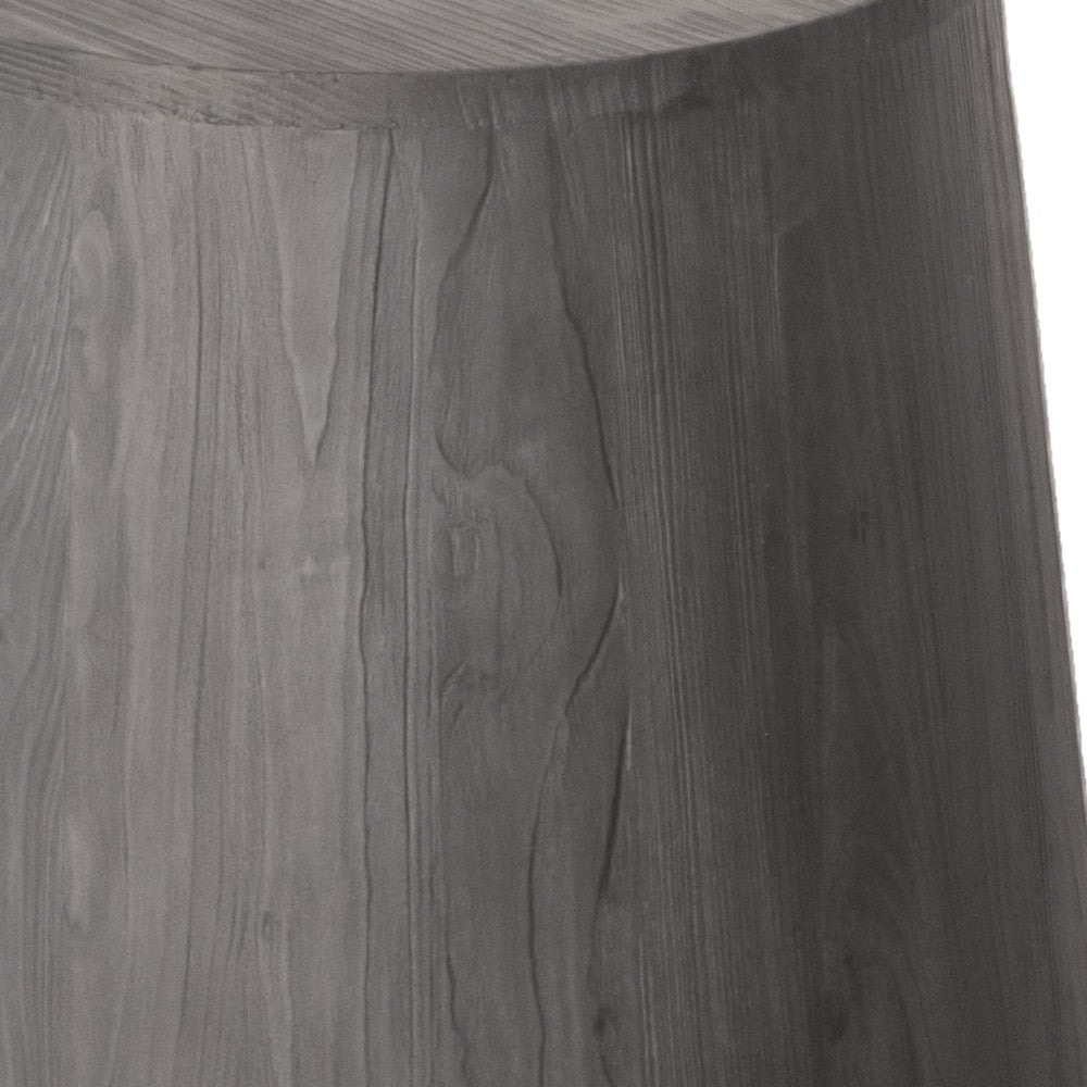 18" Ebony Solid Wood Round End Table