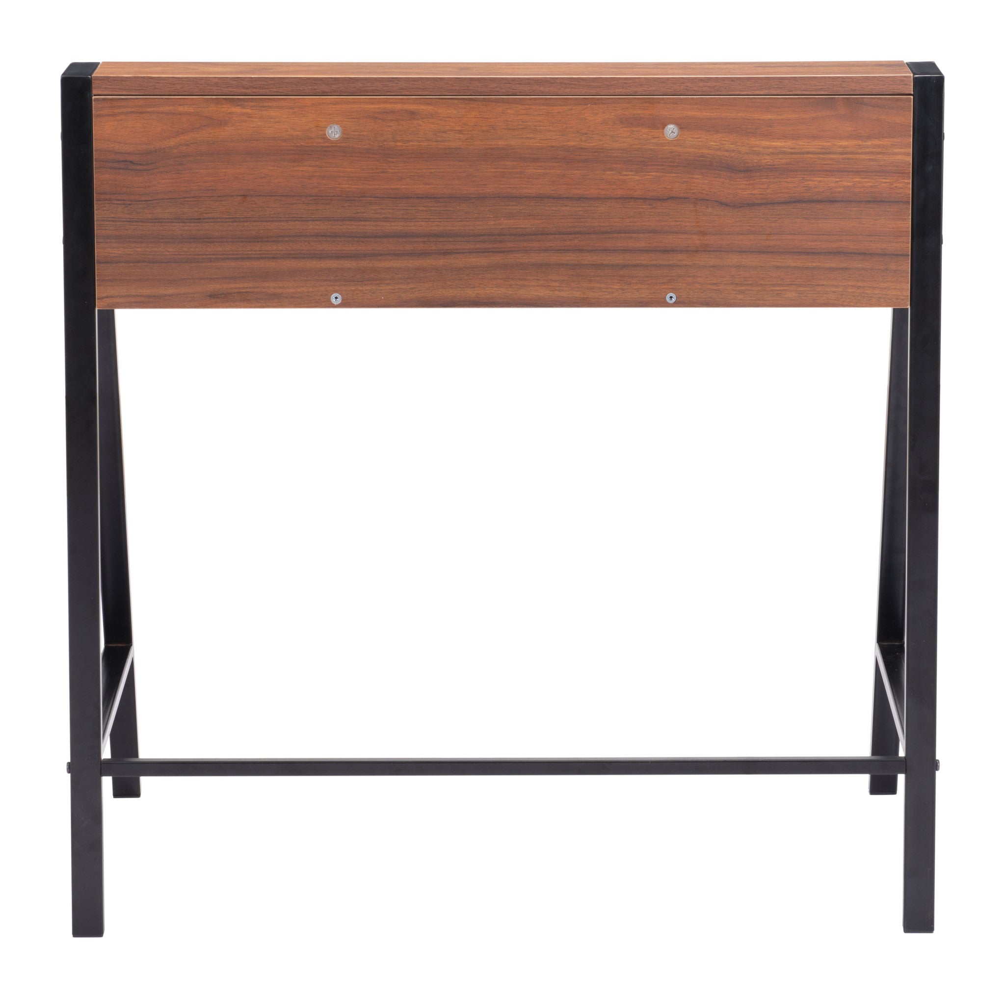 33" Brown And Black Writing Desk