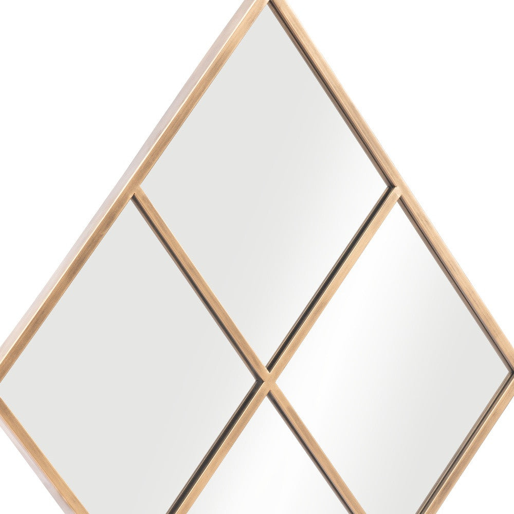 Gold Diamond Steel Framed Accent Mirror