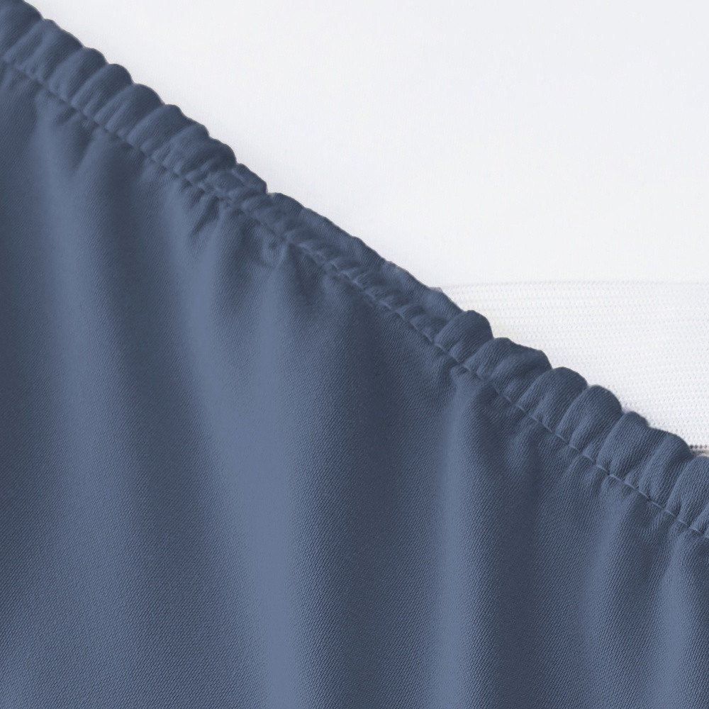 Six Piece Blue Tencel Lyocell Queen Sheet Set