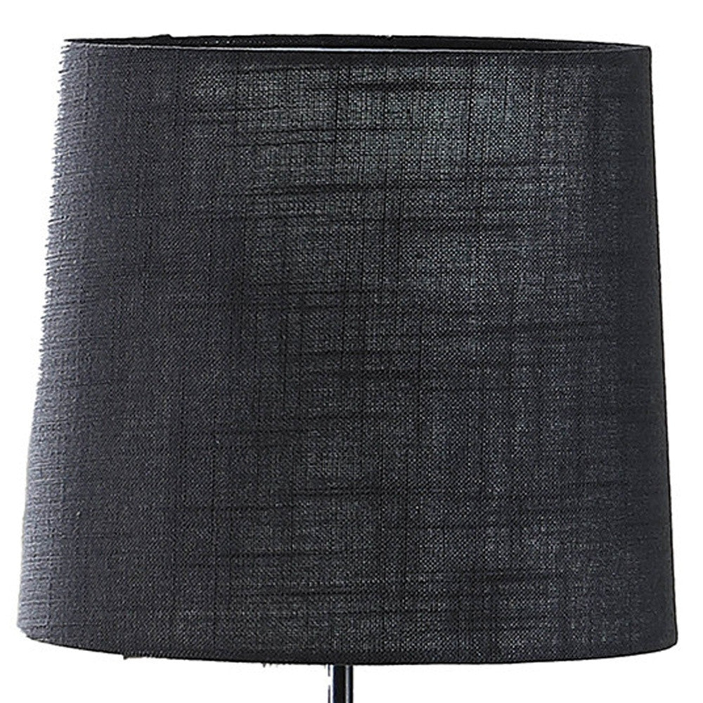24" Antiqued Gold Monkey Table Lamp With Black Drum Shade