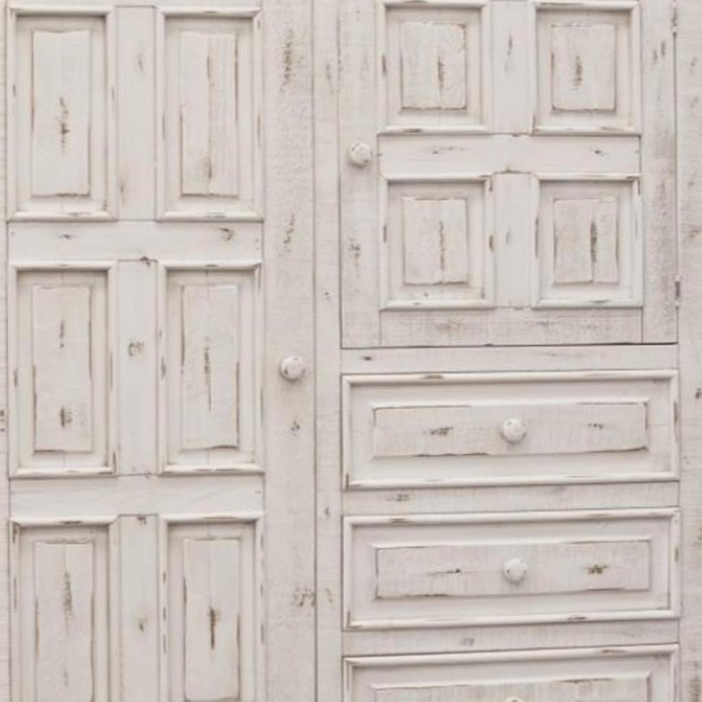 55" White Solid Wood Three Drawer Gentlemans Chest
