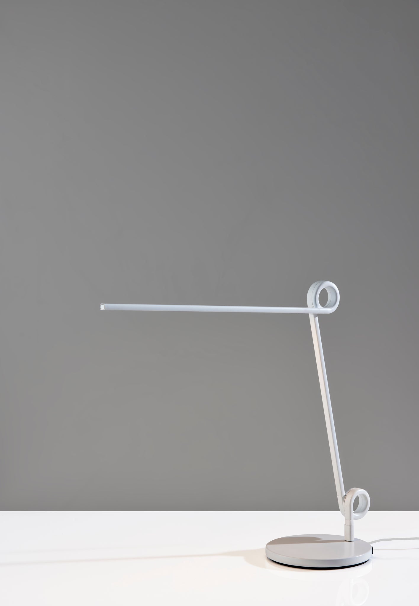35" White Metal Novelty Desk LED USB Table Lamp
