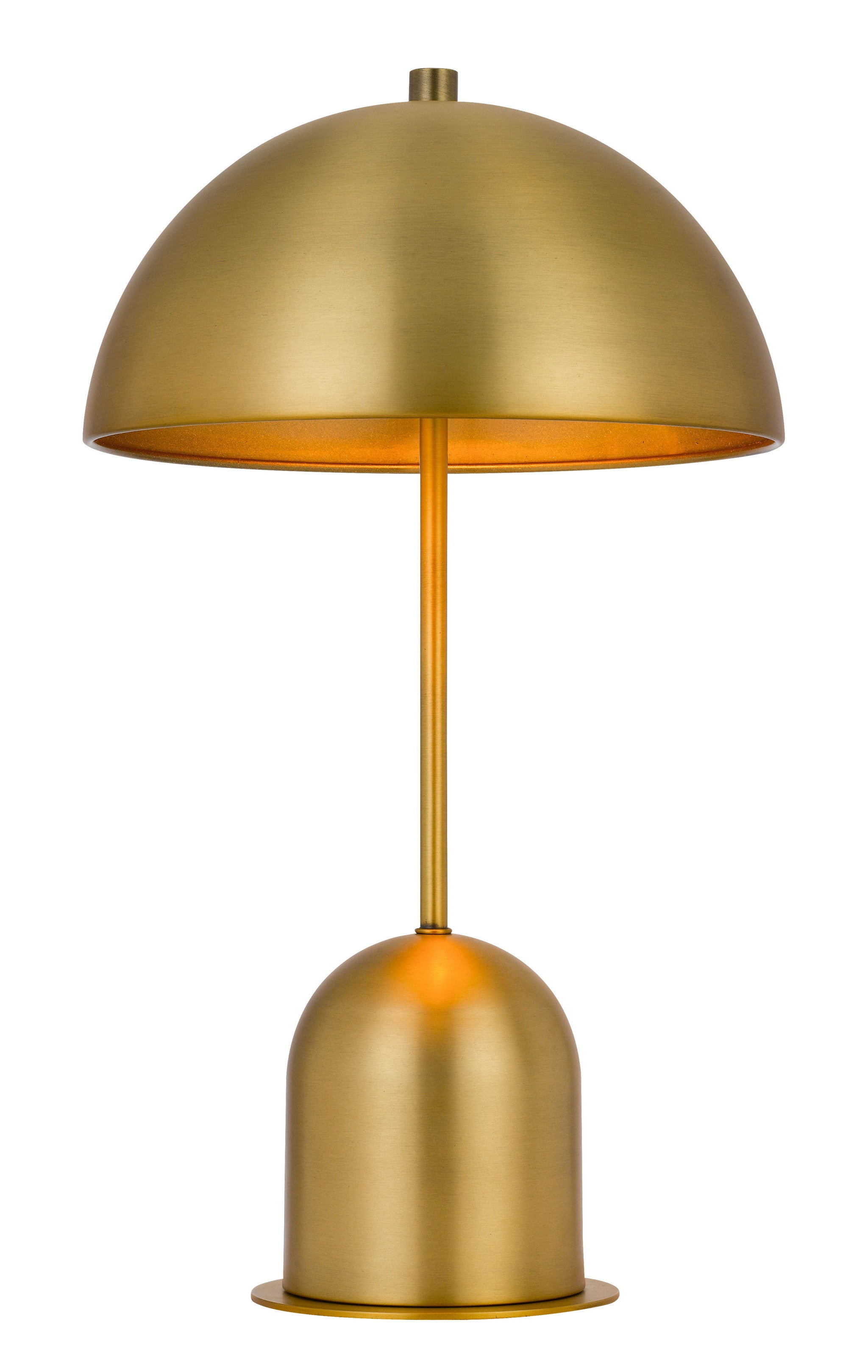 20" Antiqued Brass Metal Novelty Desk Lamp With Antiqued Brass Dome Shade